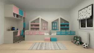 modern cocuk odasi 3d cizim 1 300x169 - Çocuk Odası
